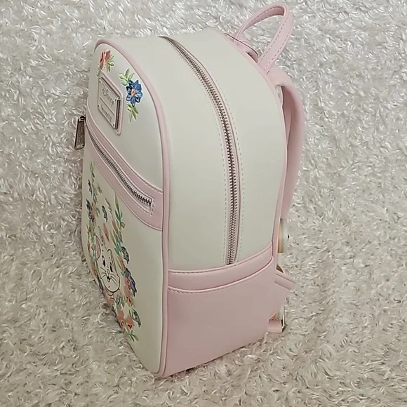 NWT Loungefly Aristocats embroidered floral mini backpack - Picture 3 of 12
